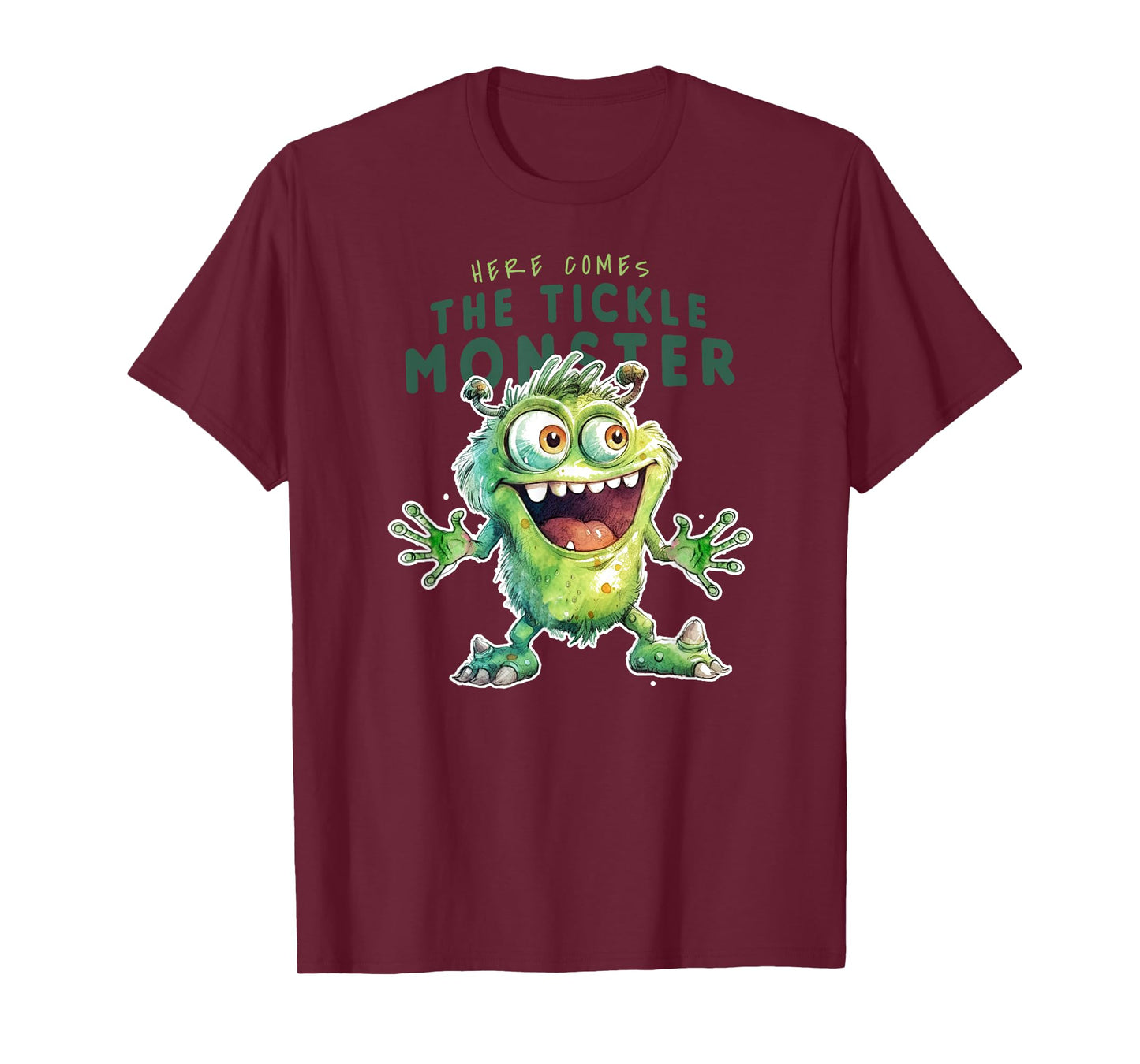Here Comes The Tickle Monster Funny Childish Cool Tickling T-Shirt