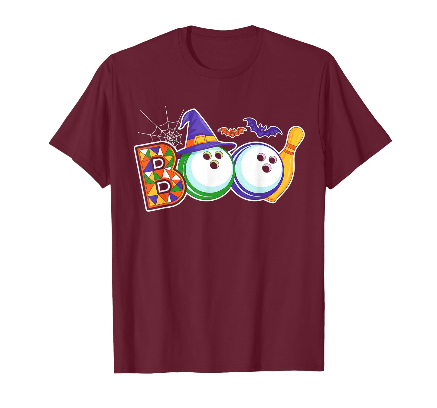 Bowling Boo Creepy Halloween Costume Pumpkin Bowling Lover T-Shirt