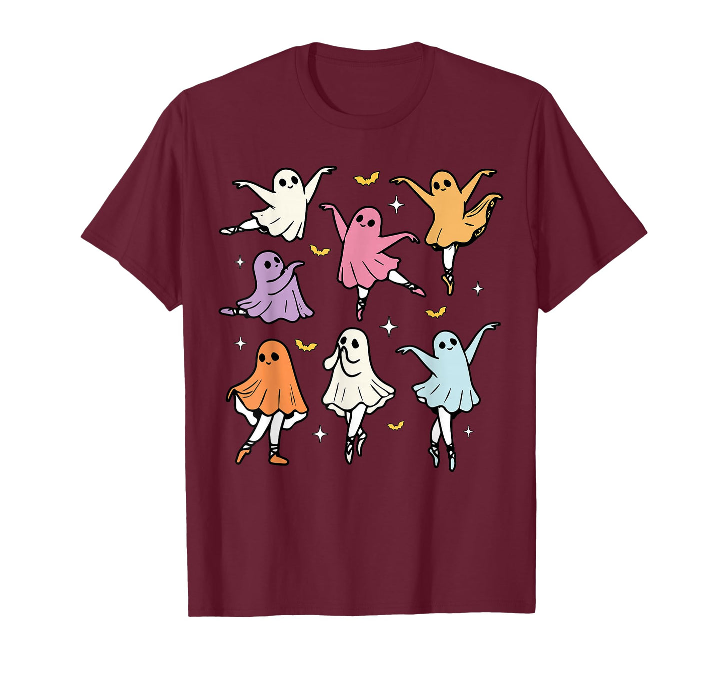 Ballet Ghost Ballet Dancer Spooky Dance Teacher Halloween T-Shirt