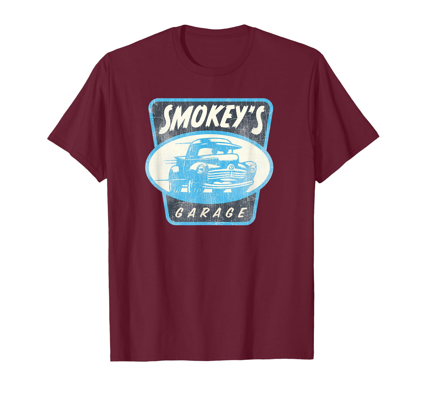Disney Pixar Cars Vintage Smokey's Garage Faded Logo T-Shirt