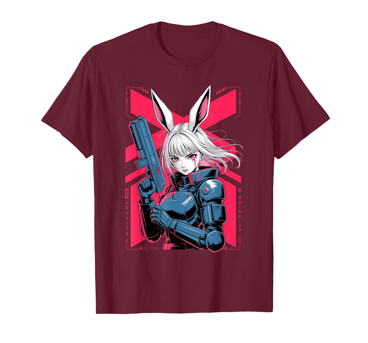 Bunny Girl Techwear Harajuku Anime Manga Cyberpunk Aesthetic T-Shirt