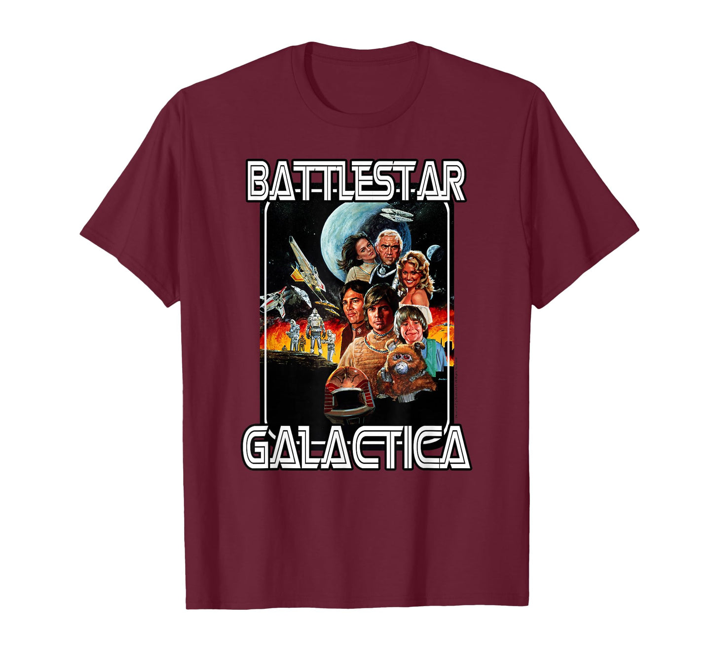 Battlestar Galactica Retro Poster T-Shirt Small