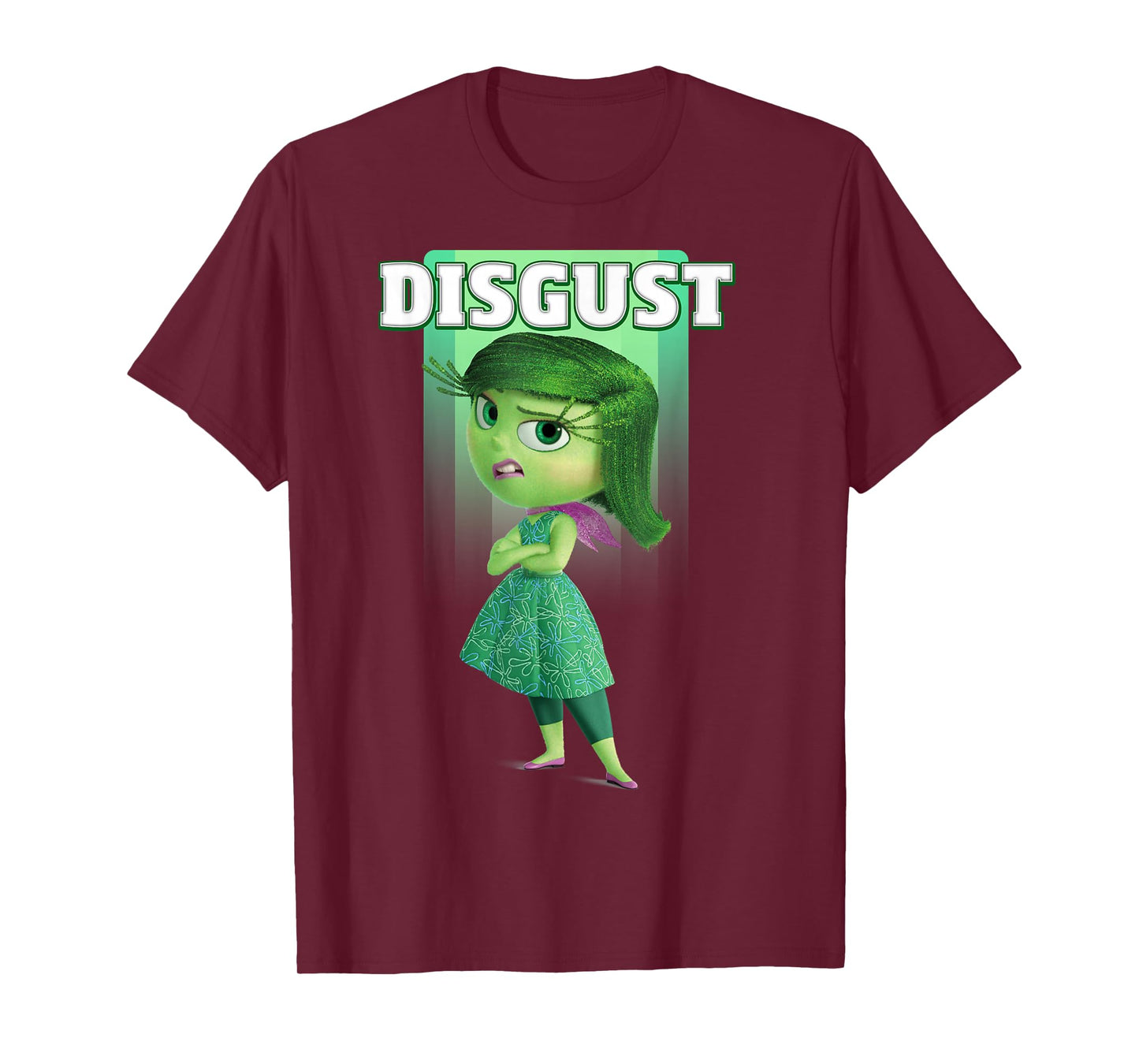 Disney Pixar Inside Out Disgust Green Retro Poster Logo T-Shirt