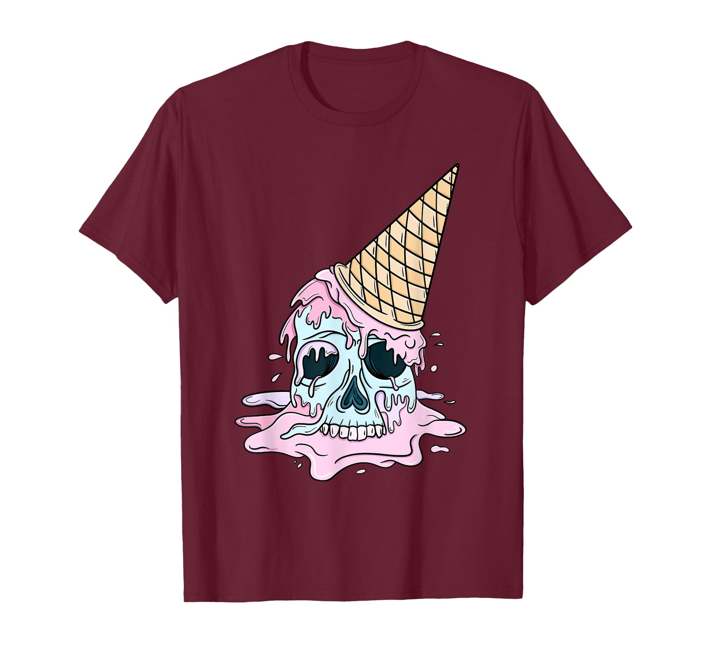Kawaii Pastel Goth Cute Creepy Ice Cream Skull Anime Summer Men Women Girls Kids T-Shirt