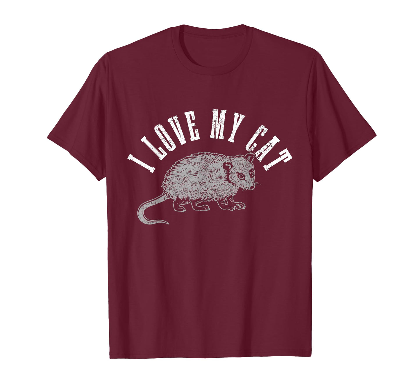 Opossum I Love My Cat Funny Opossum T-Shirt