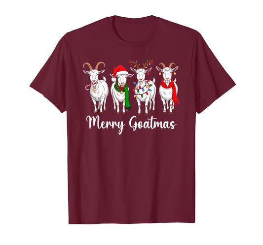 Merry Goatmas Santa Xmas Farm Animal Farmer Goat Christmas T-Shirt