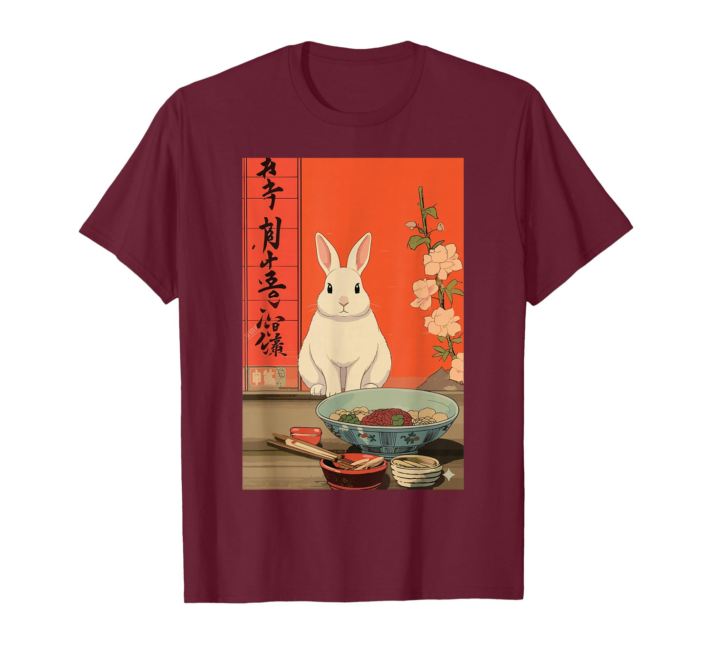 Funny Japanese Bunny Ramen Kawaii Animal Anime Art T-Shirt