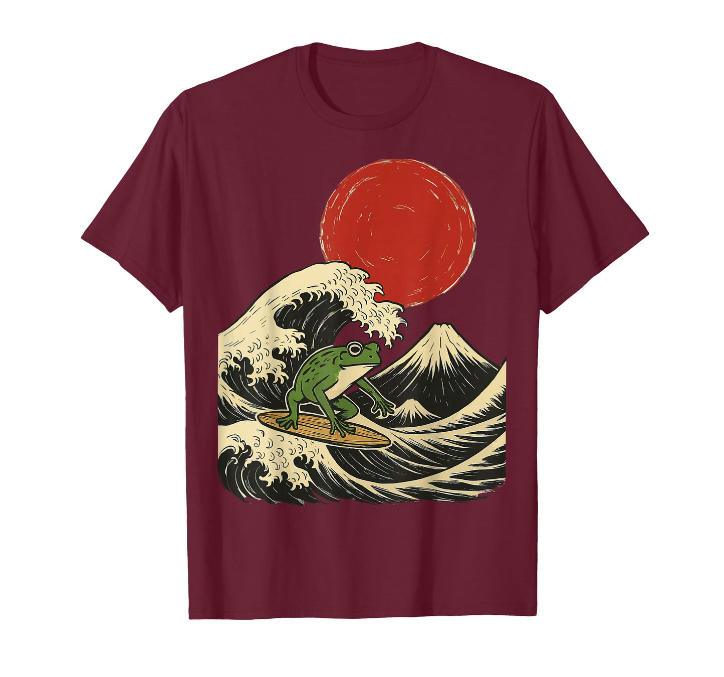 Frog Surfing Japanese T-Shirt