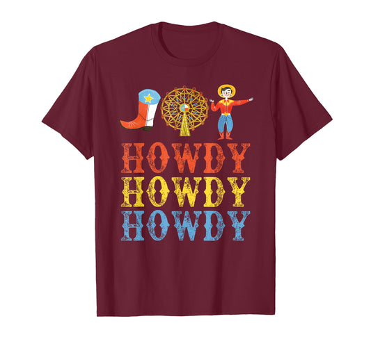 TEXAS FAIR, STATE FAIR COWBOY, FERRIS WHEEL, COUNTY FAIR T-Shirt