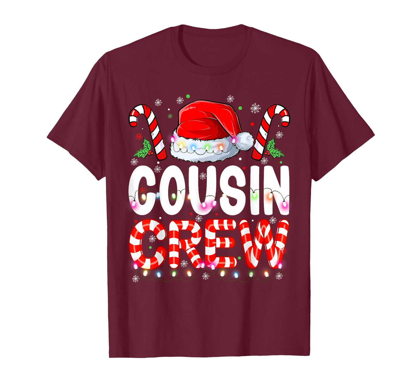 Cousin Crew Christmas Candy Cane Santa Kid Boy Girl Xmas Pjs T-Shirt