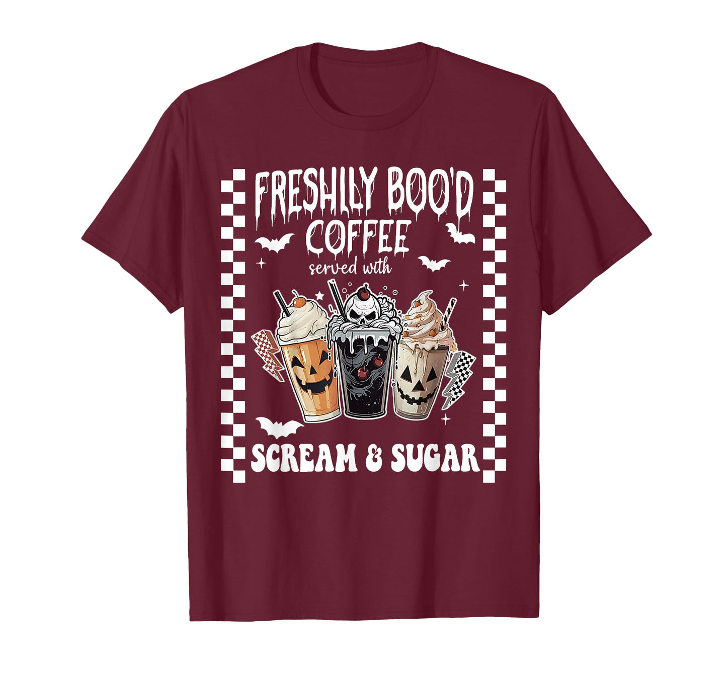 Halloween Coffee - Freshly Boo’d Coffee Scream and Sugar T-Shirt
