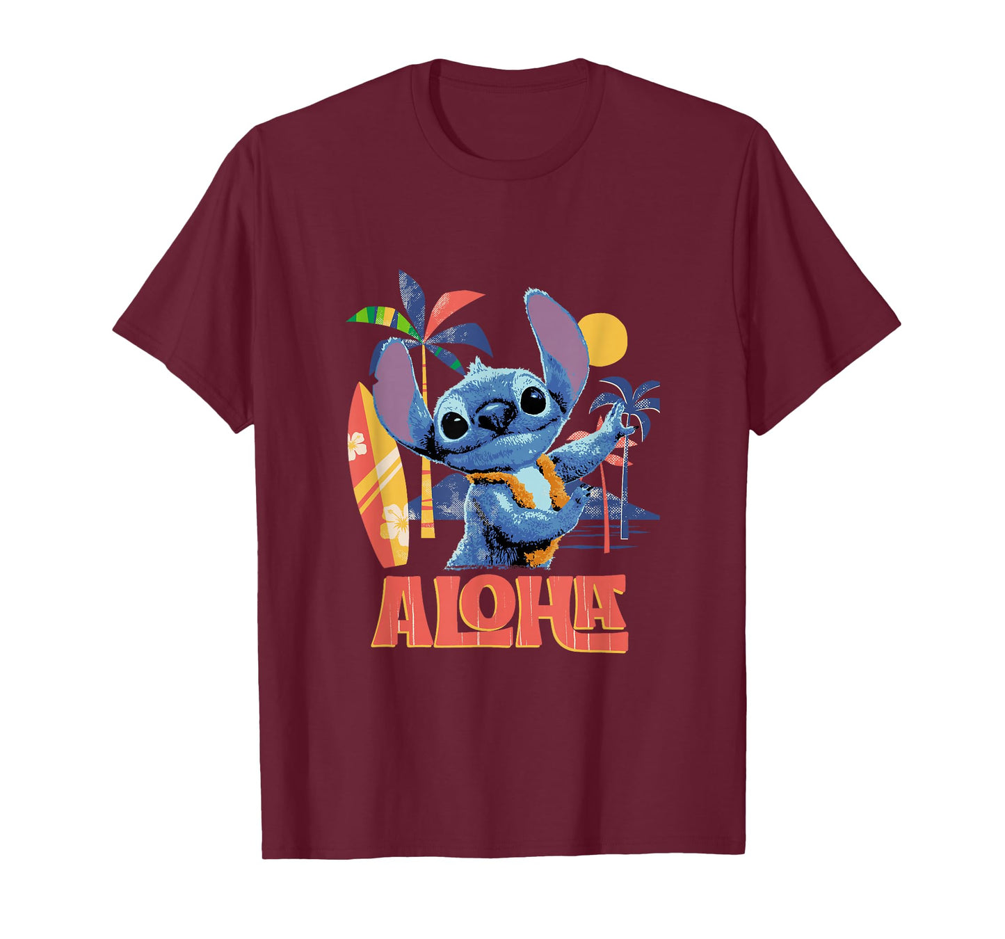 Disney Lilo & Stitch Aloha Hula Dance Distressed T-Shirt