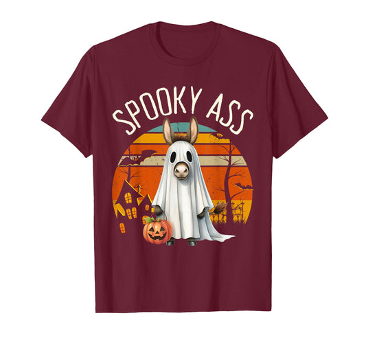 Funny Halloween Donkey, Cute Vintage Ghost Jackass T-Shirt