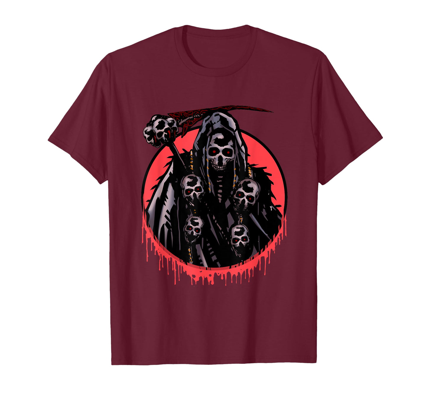The Death Grim Reaper Skeleton Skull Death Head Halloween T-Shirt