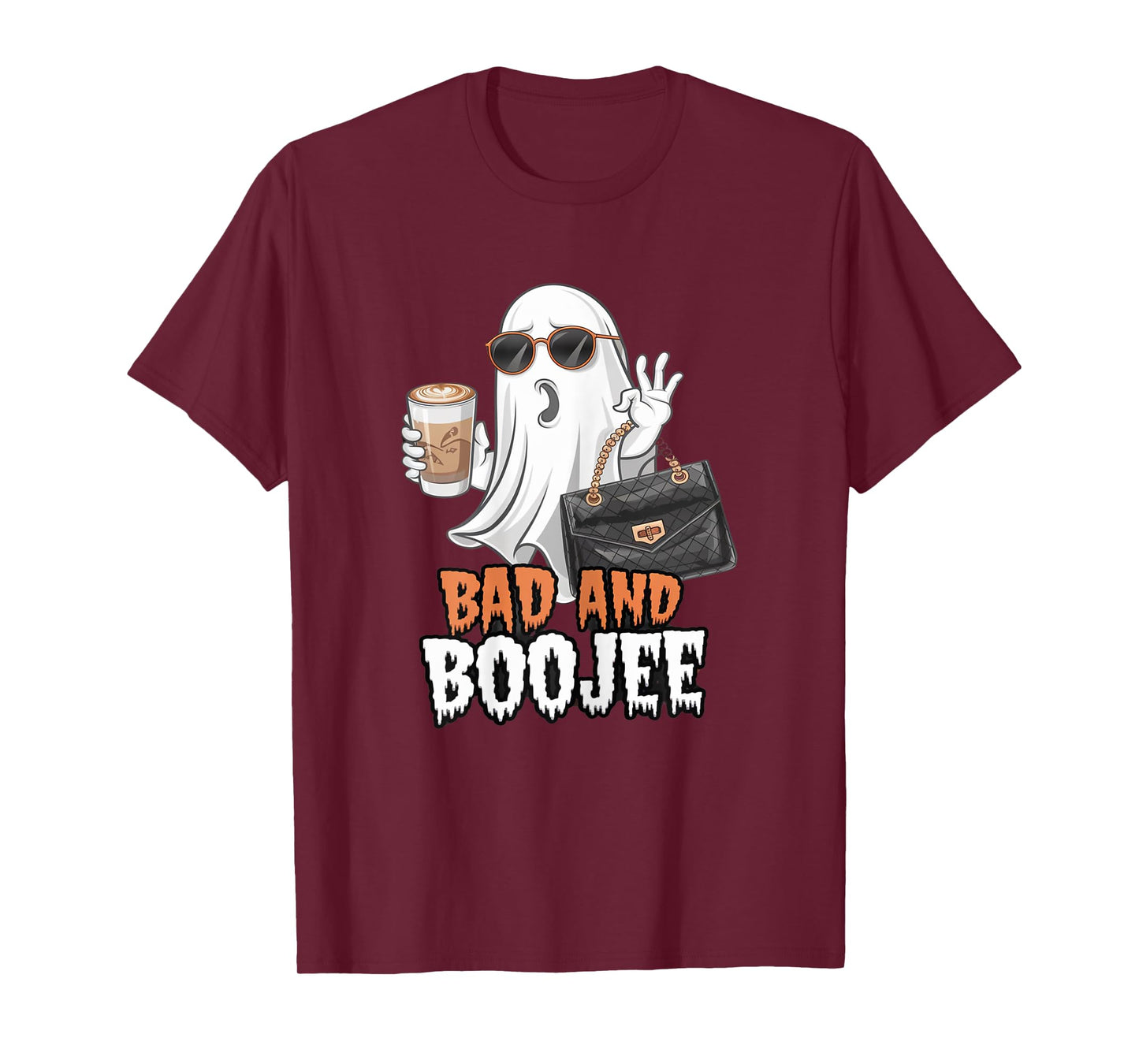 Halloween B00Jee Ghost Funny Spooky Season Bad and Boo-Jee T-Shirt