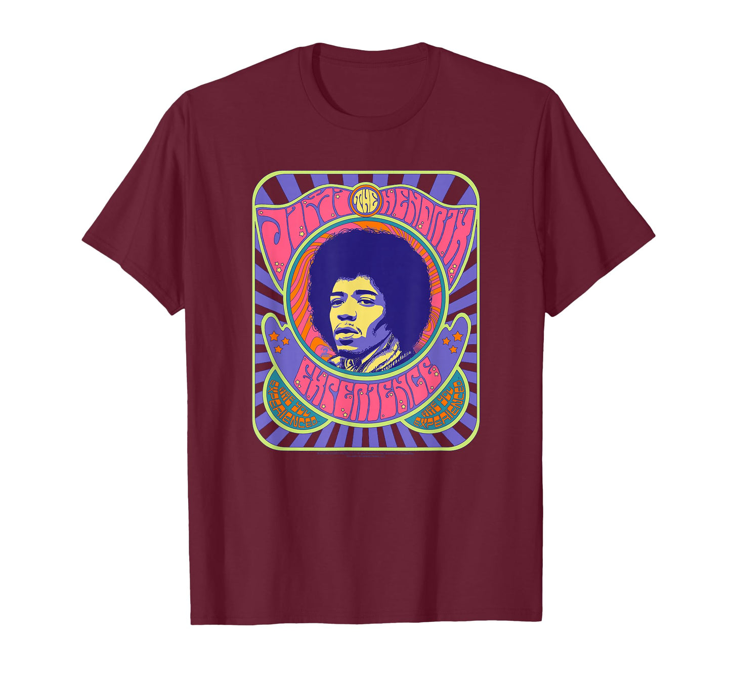 Jimi Hendrix Psychedelic Poster T-Shirt Small