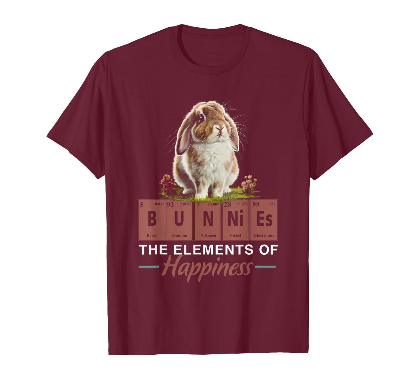 Elements of Happiness Mini Holland Lop Bunny Rabbit Lover T-Shirt
