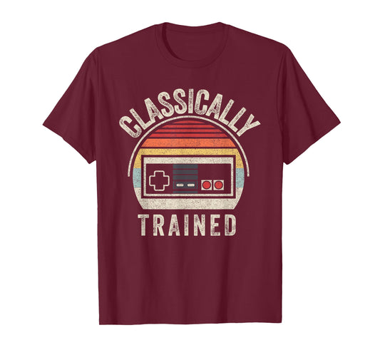 Retro Vintage Classically Trained Video Game Adult T-Shirt
