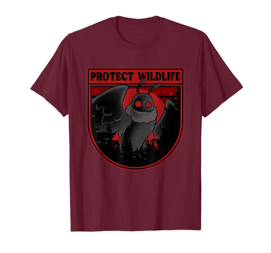 Cryptid Mothman Shirt Protect the Wildlife Cryptozoology T-Shirt