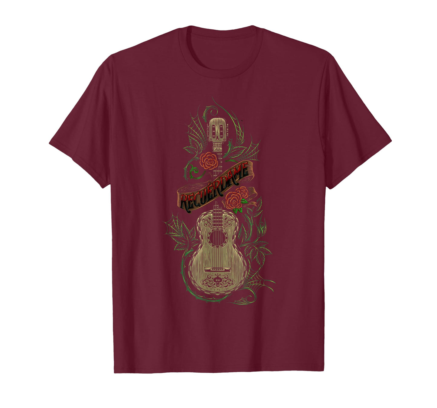 Disney Pixar Coco Recuerdame Guitar Portrait T-Shirt