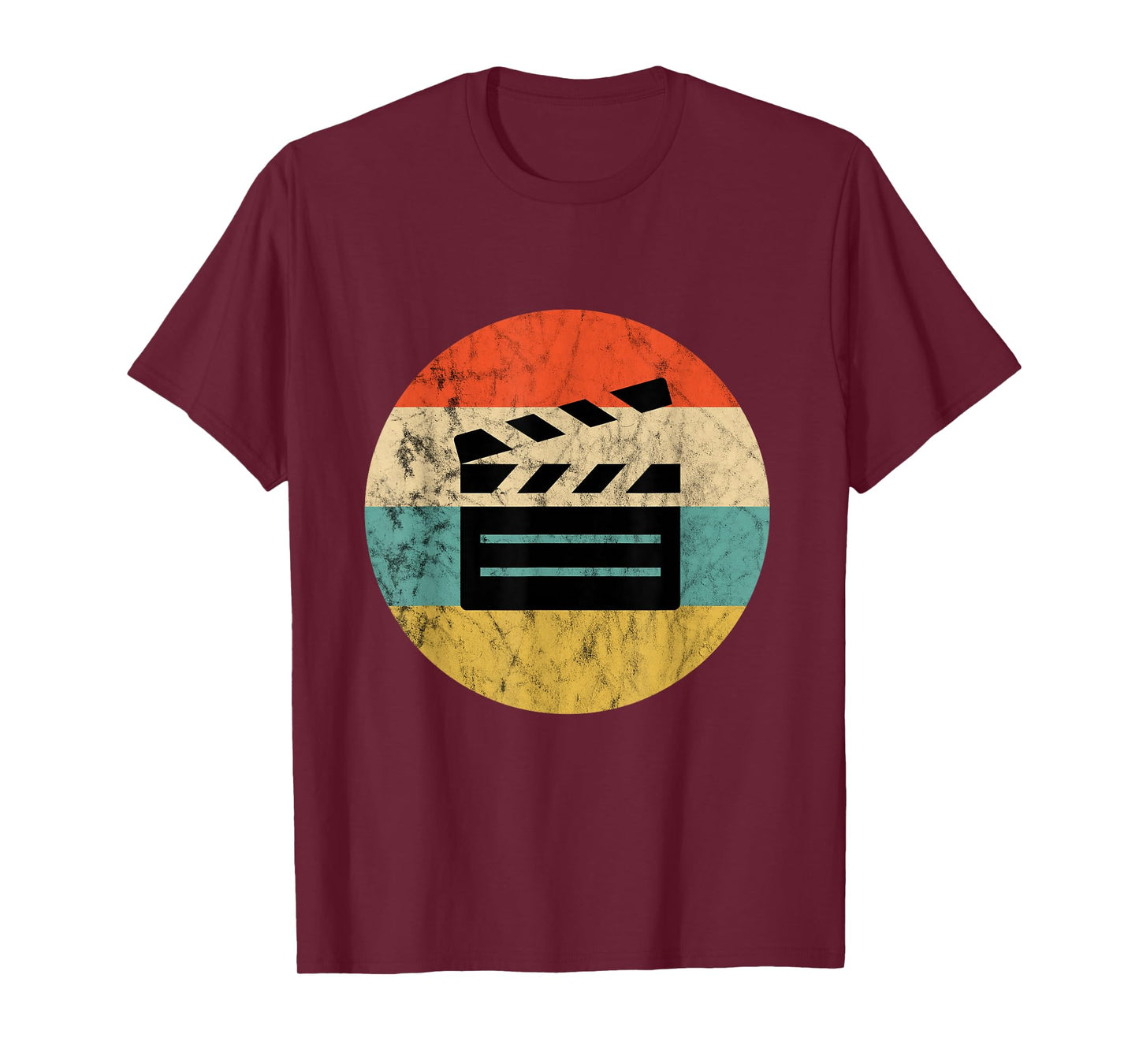 Filmmaker Clapboard Film Director Lover Retro Vintage Sunset T-Shirt