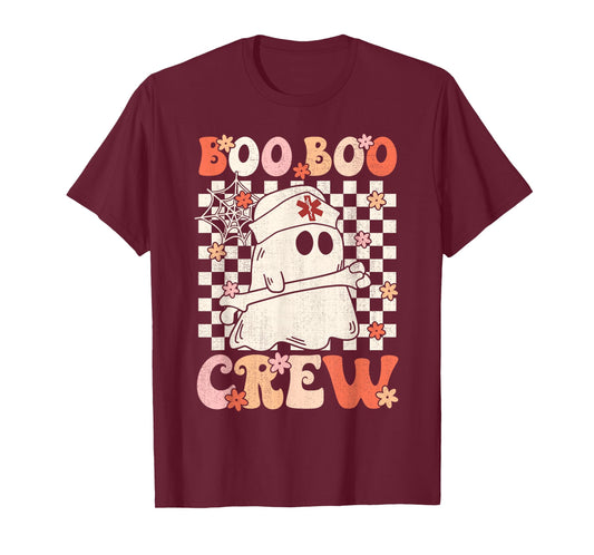 Groovy Boo Boo Crew Nurse Ghost Paramedic EMT EMS Halloween T-Shirt