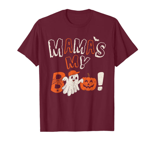Mama’s My Boo Shirt Funny Halloween Ghost Pumpkin Costume T-Shirt