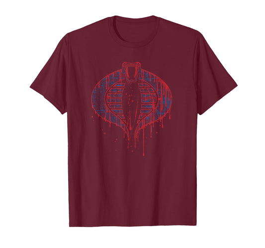G.I. Joe A Real American Hero Cobra Outline Dripping Logo T-Shirt