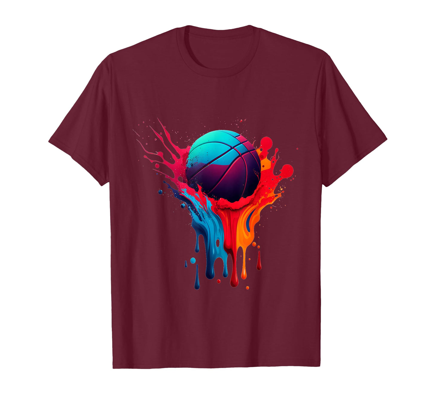 Basketball Splash Basketball Splatter Paint Bball Player T-Shirt