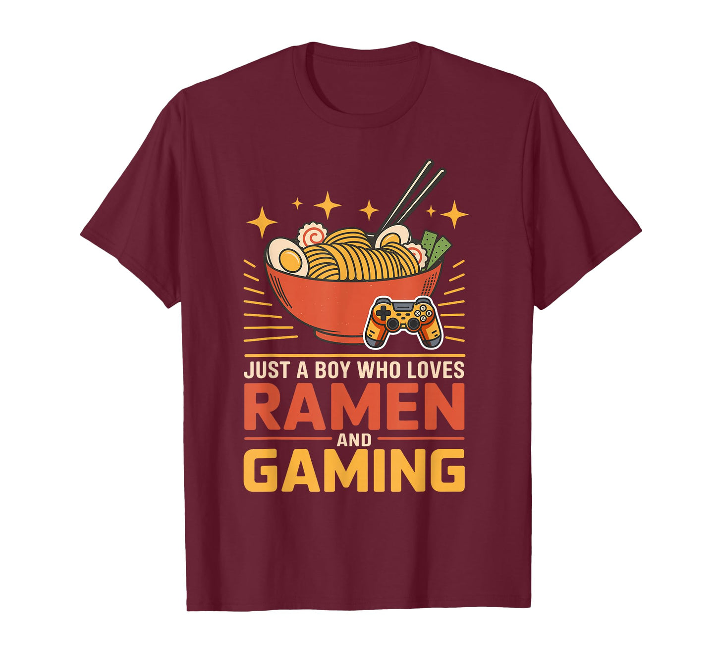 Just A Boy Who Loves Ramen and Gaming Japan Anime Video Game T-Shirt