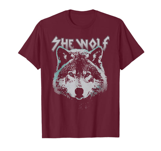 She Wolf Fierce Portrait T-Shirt