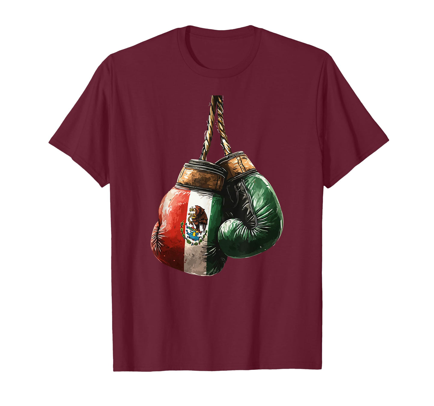 Boxing Gloves Mexico Pride, Vintage Mexican Flag For Boxer T-Shirt