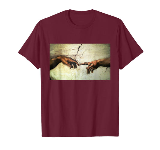 MichelAngelo - creation of Adam - vintage art T-Shirt