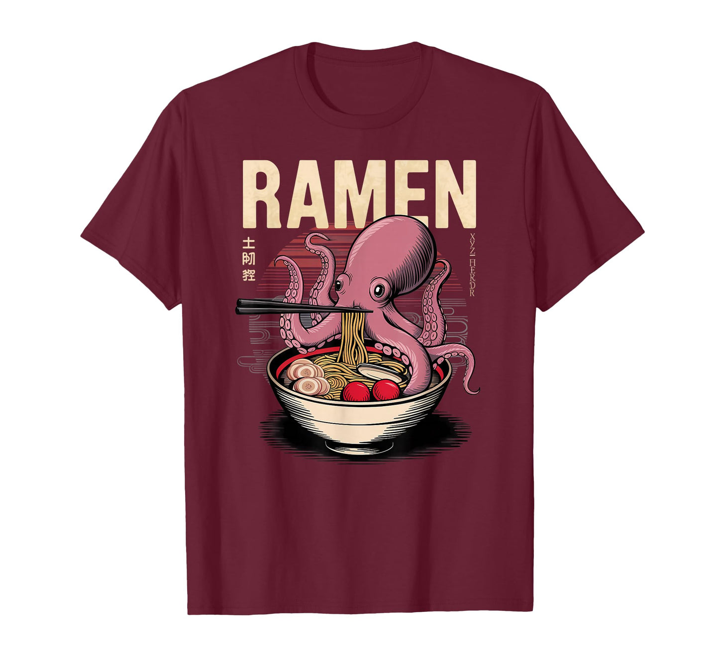 Octopus Ramen Japanese Noodles Kawaii Anime Octopus T-Shirt