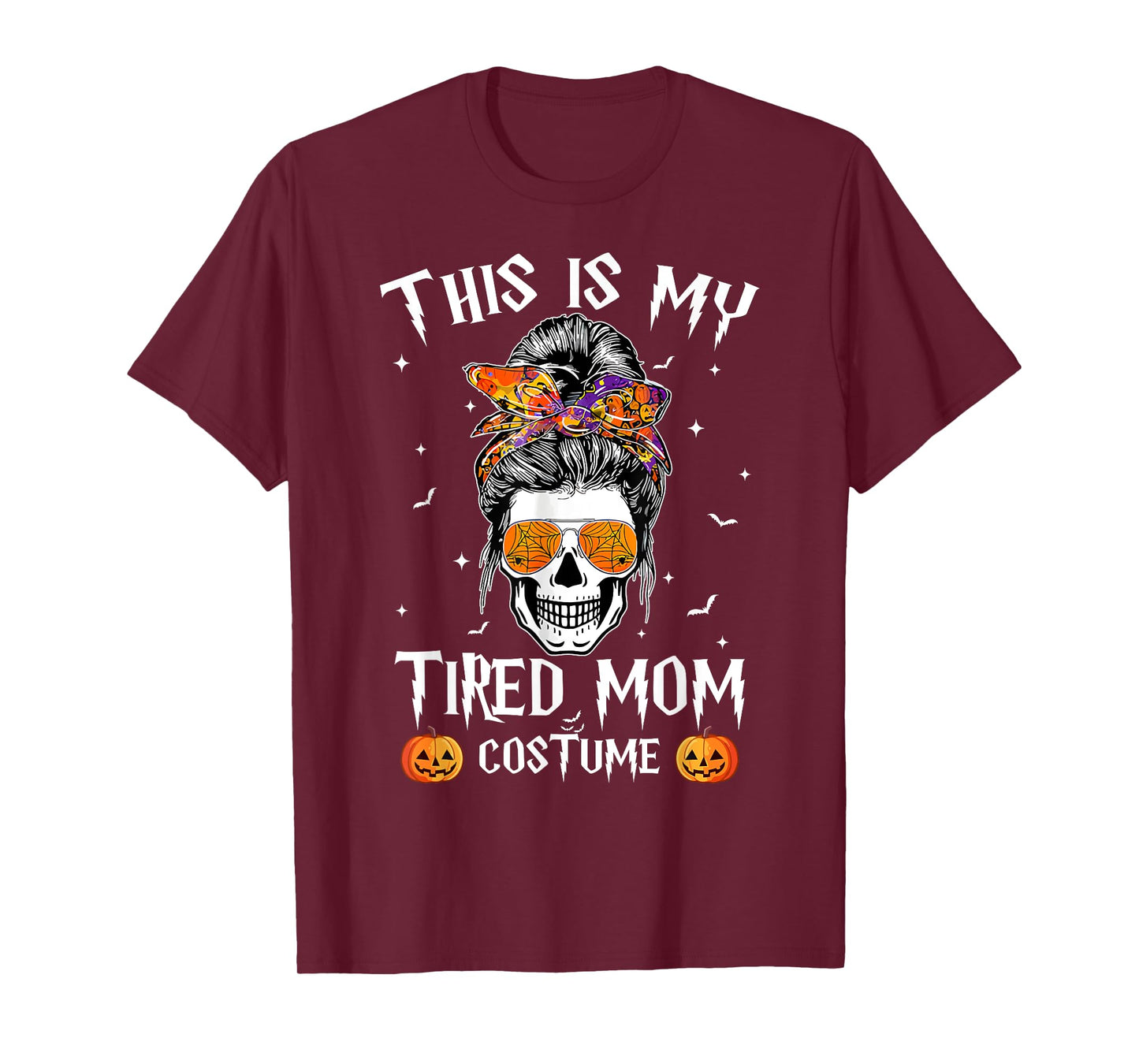This is my Tired Mom Costume Messy Bun Halloween Costume T-Shirt