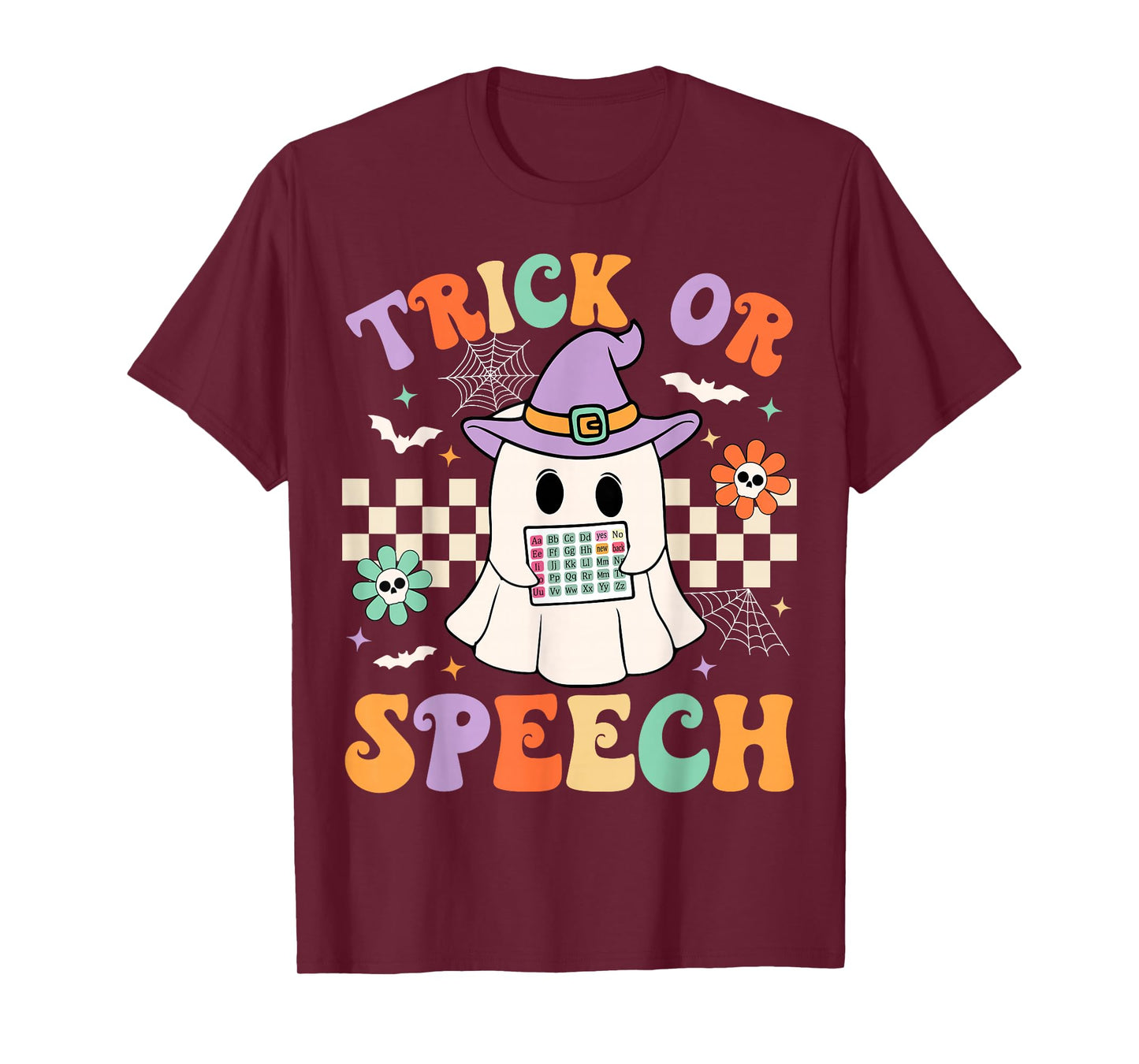 Trick or Speech Halloween SLP Retro Speech Therapy Halloween T-Shirt