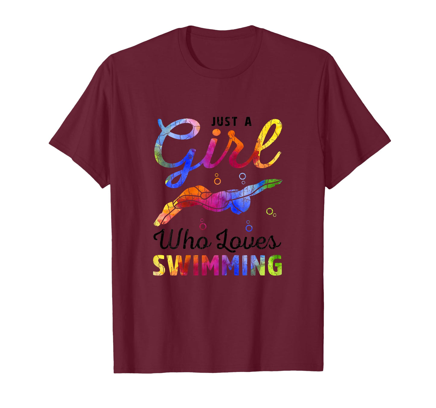Just A Girl Who Loves Swimming Funny Swimmer Player Graphic T-Shirt