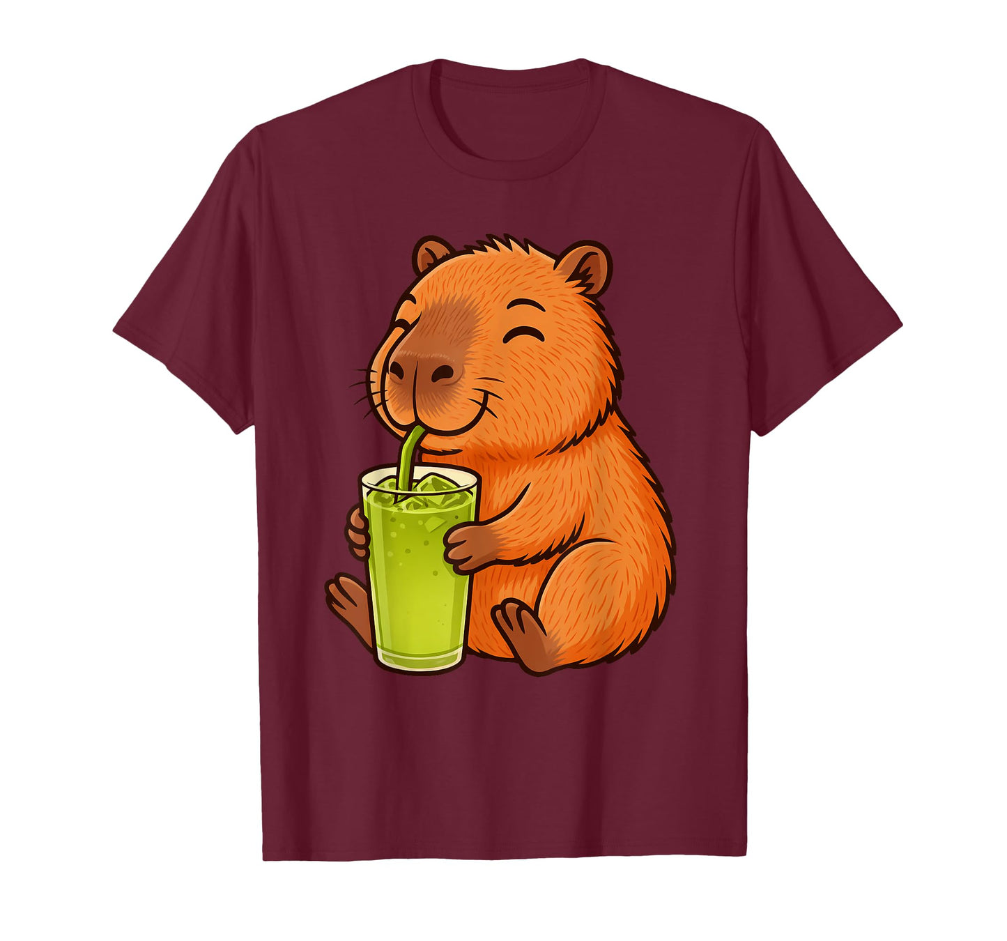 Cute Capybara Drinking Japanese Matcha Kawaii Capybara T-Shirt