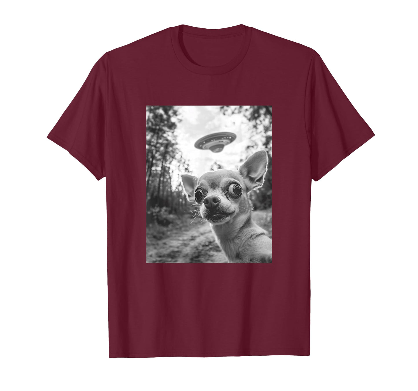 Chihuahua UFO Meme - Funny Chihuahua Selfie with UFO T-Shirt