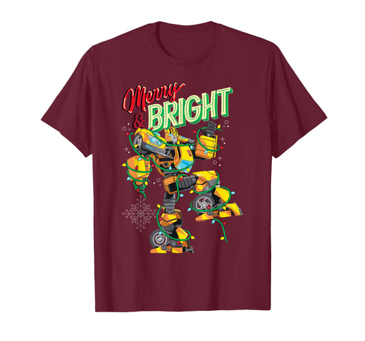 Transformers Evergreen Christmas Merry & Bright Bumblebee T-Shirt