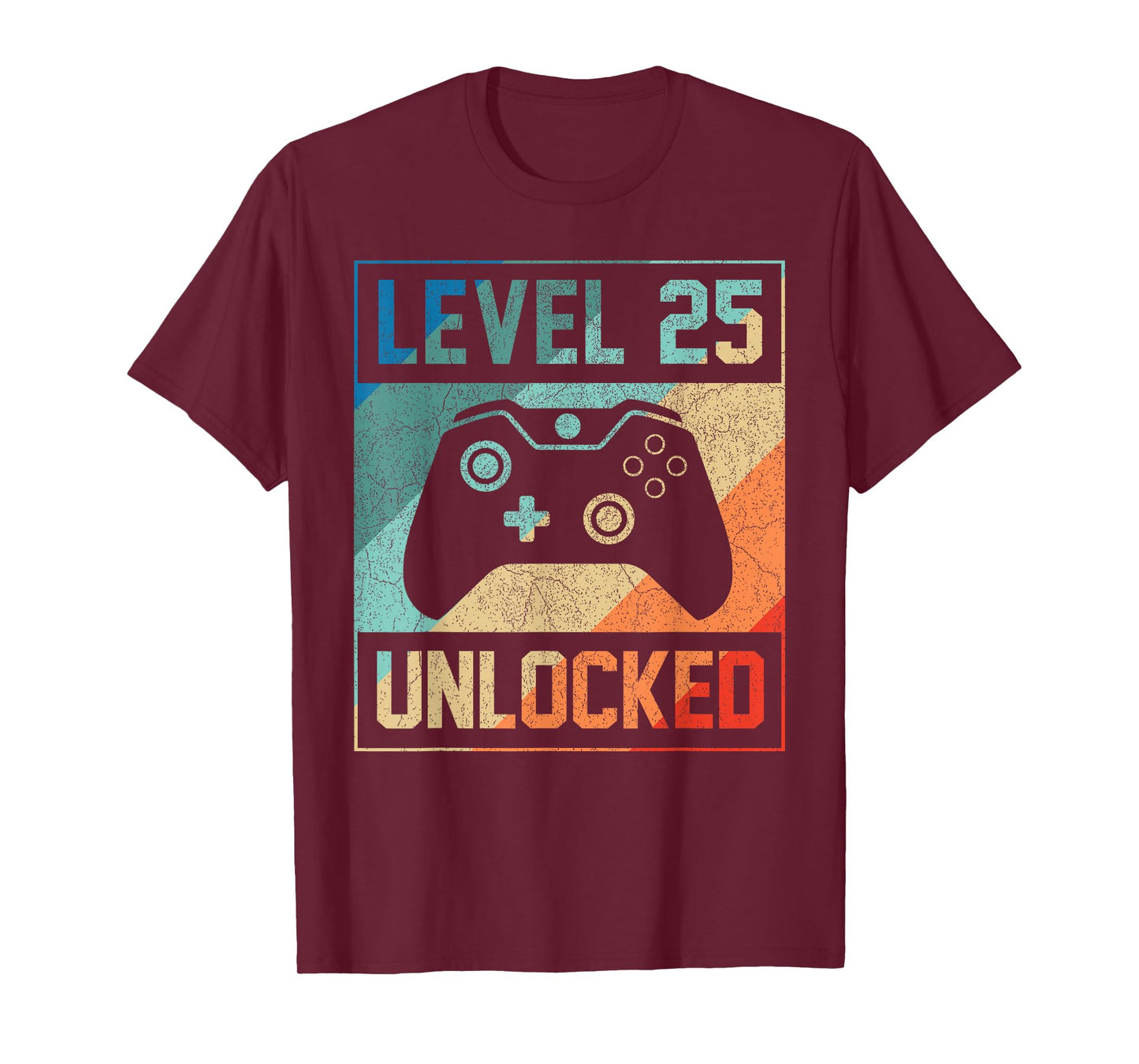 Level 25 Unlocked Video Gamer 25th Birthday Gifts T-Shirt