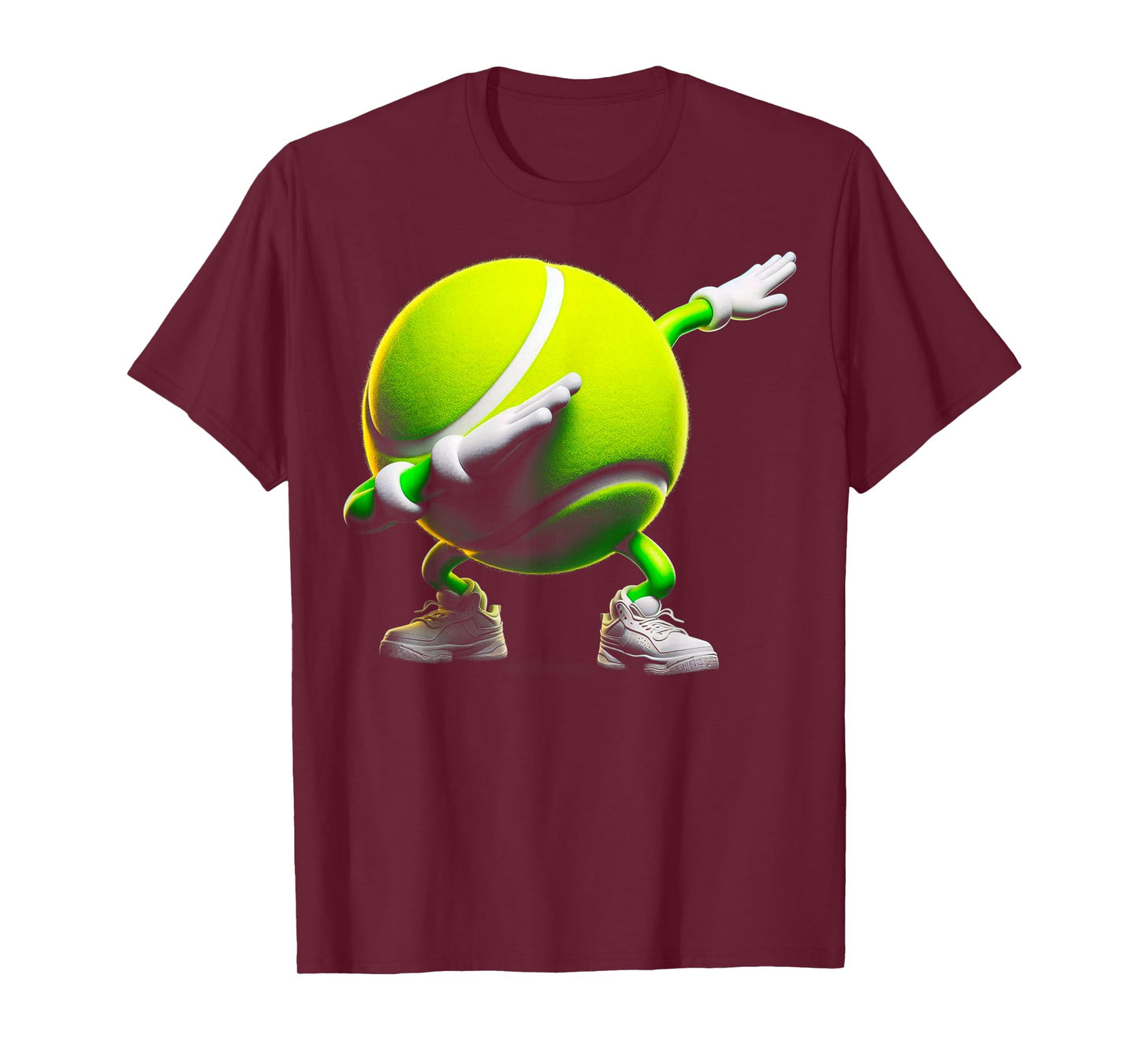 Funny Dabbing Dab Tennis Ball Joke Tee Tennis Player T-Shirt