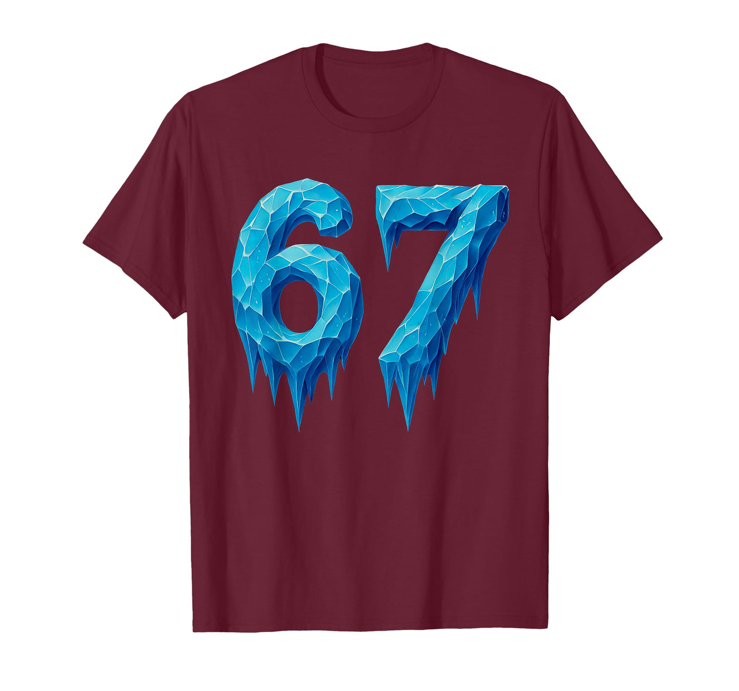 67 Six Seven 6-7 Frozen Ice - Funny Teen Kids Brainrot Meme T-Shirt