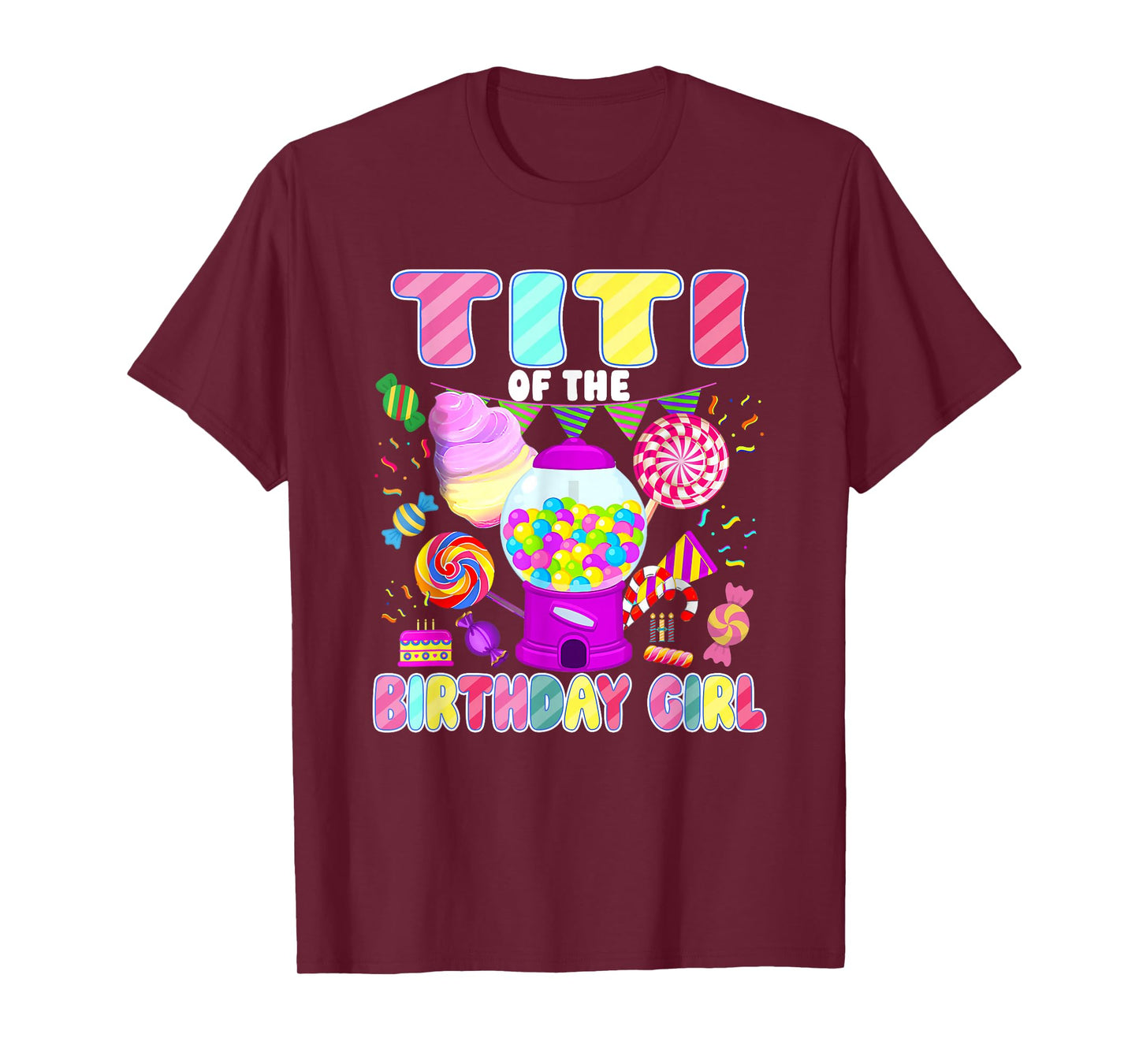 Titi of The Birthday Girl Candyland Matching Family T-Shirt