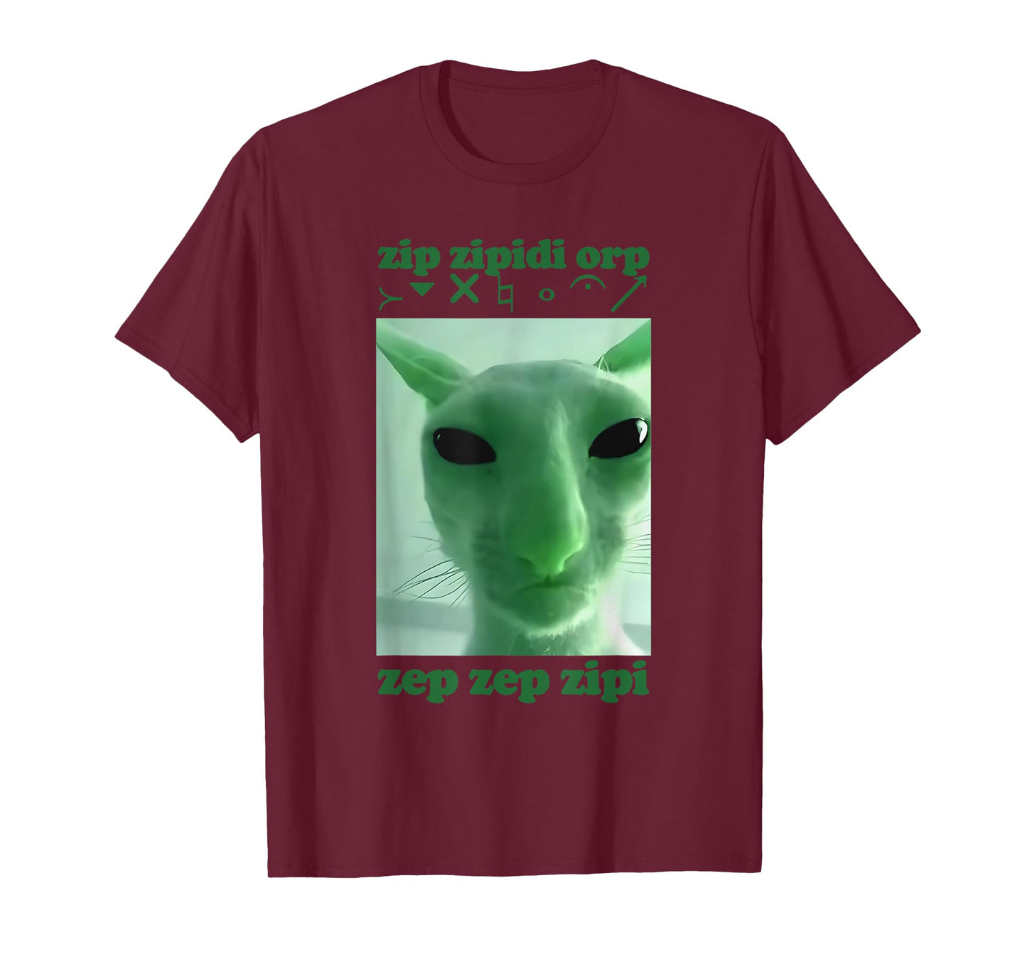 Alien Cat Dank Meme Gnarp Cat Silly Alien Cat Meme T-Shirt