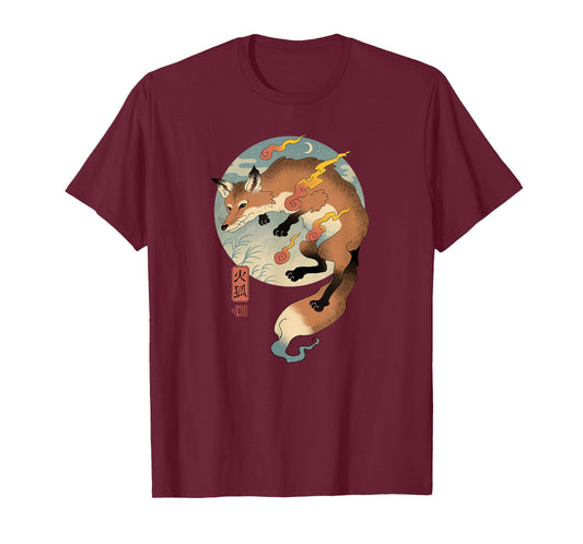 Fire Fox Ukiyo-e T-Shirt