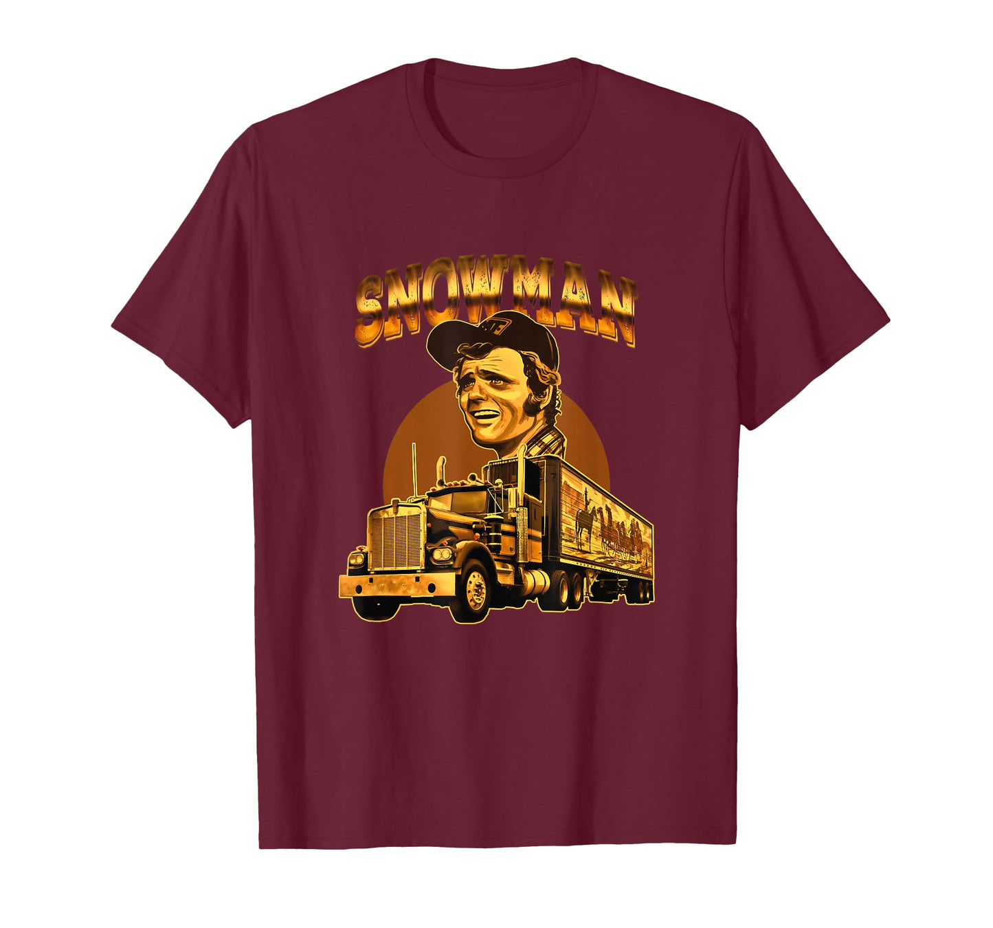 70s Retro Snowman Truck 1970s Vintage Groovy T-Shirt