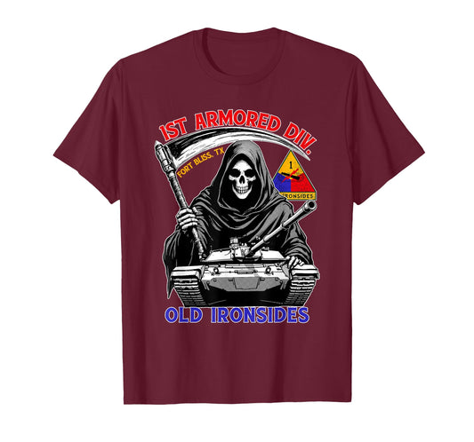 1st Armored Division Old Ironside Fort Bliss Texas Vintage T-Shirt