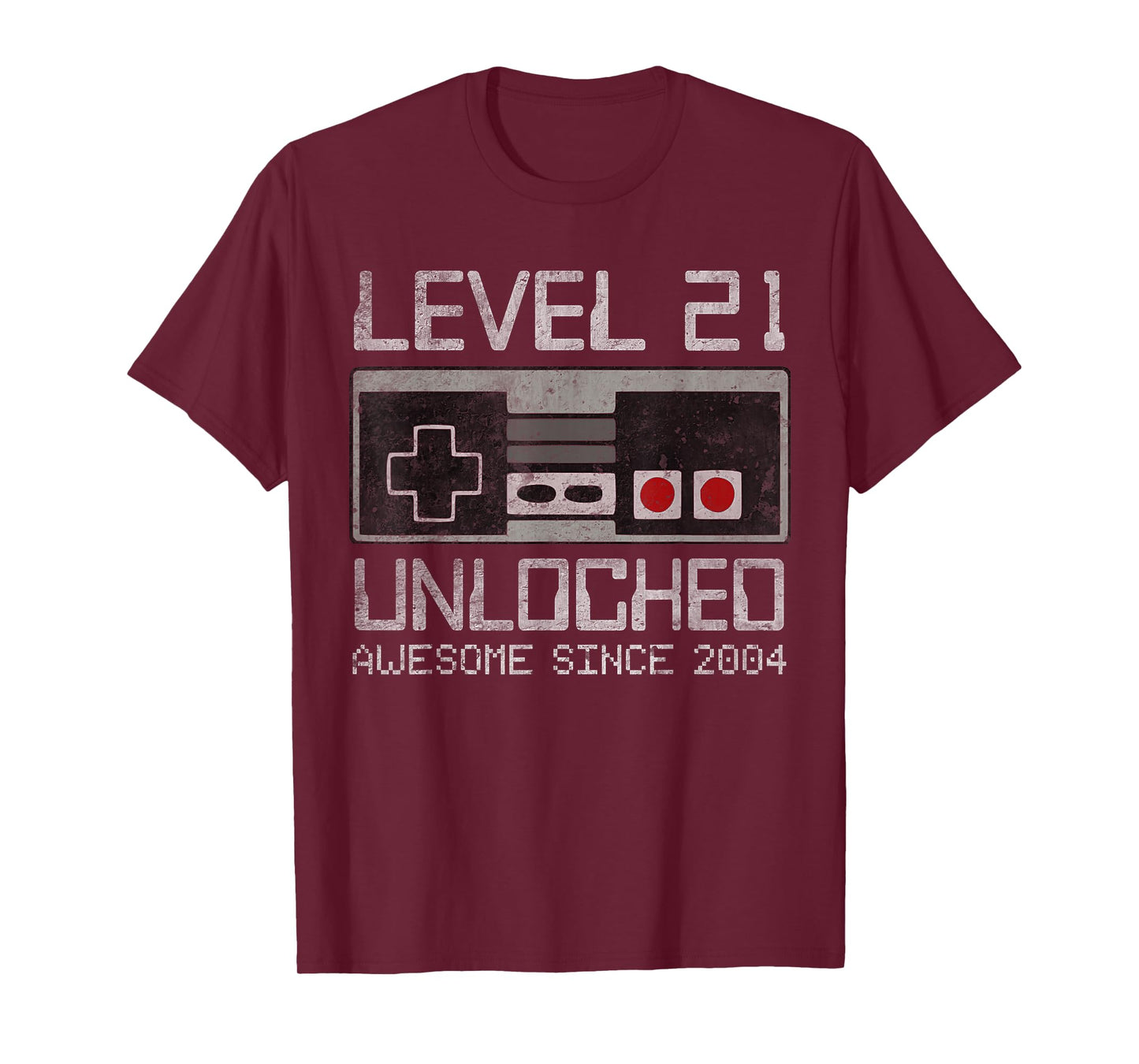 Level 21 Unlocked 21st Birthday 21 Year Old Video Gamer Boy T-Shirt
