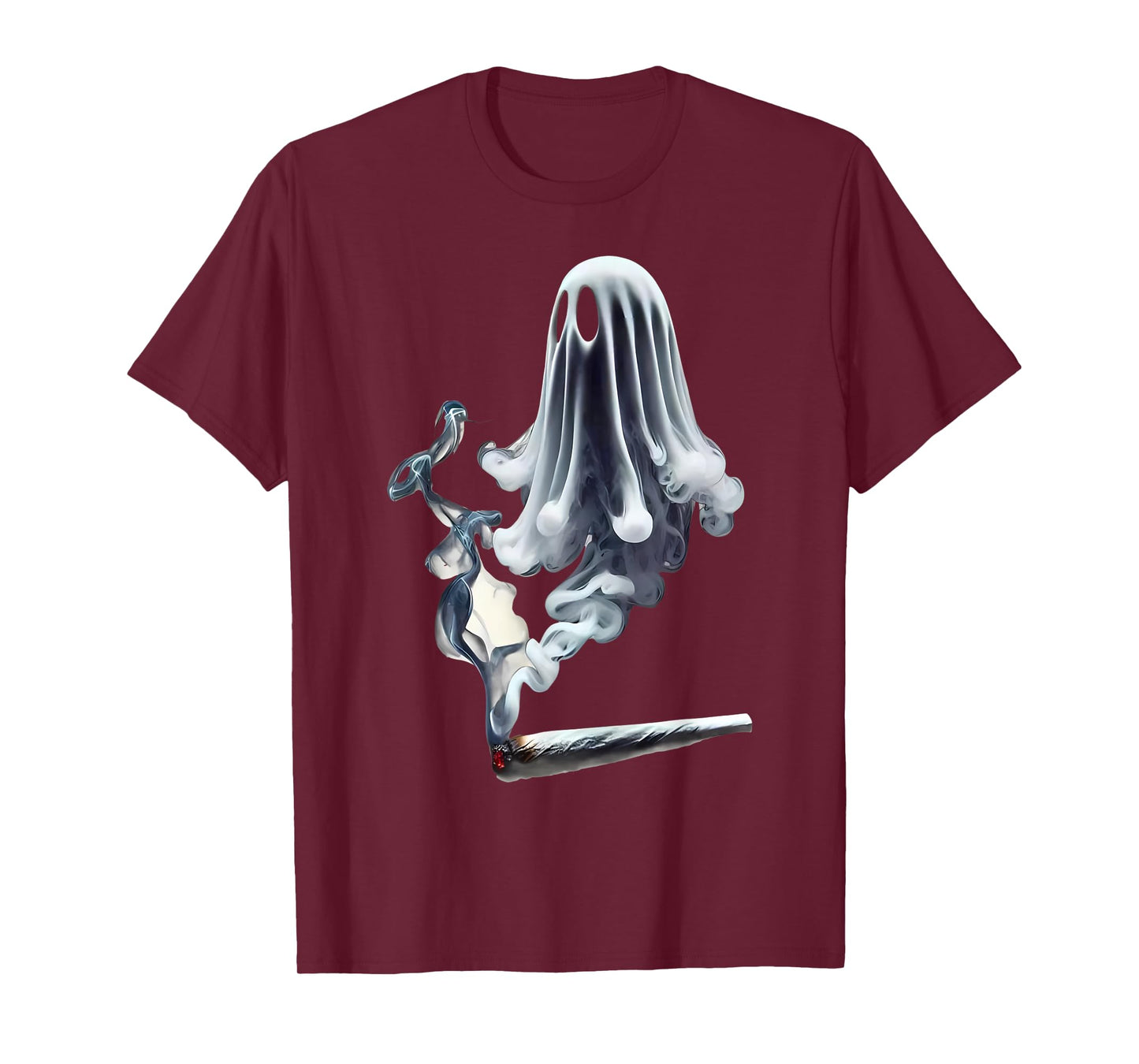 Smoking Ghost Spooky Halloween Marijuana 420 Weed Cannabis T-Shirt